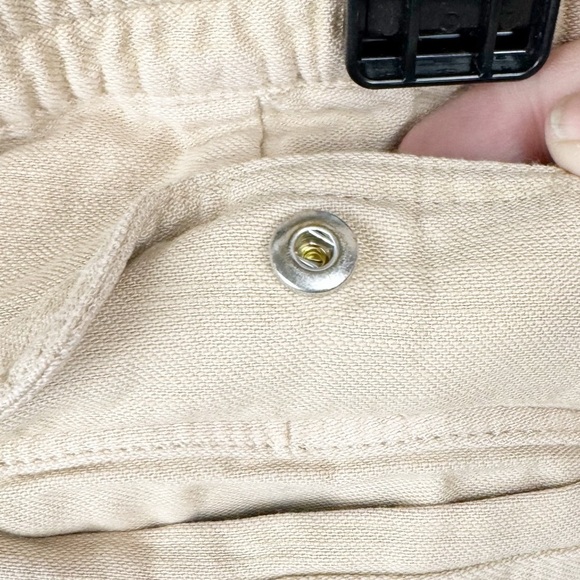 J. Crew Light Khaki Drawstring Hook and Bar Closure Cotton Chino Pants Size XL - Picture 5 of 9